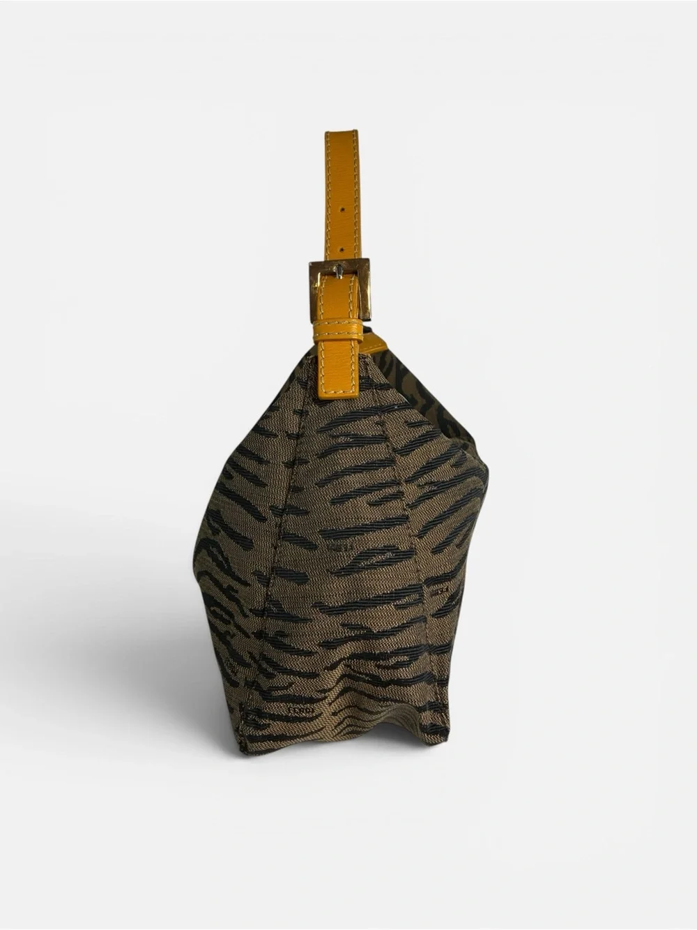 Fendi Zebra Print Jacquard Shoulder Bag – Brown/Black